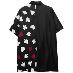 LISTEN FLAVOR Ace of Hearts 2-Way Shirt w/ Necktie Clearance