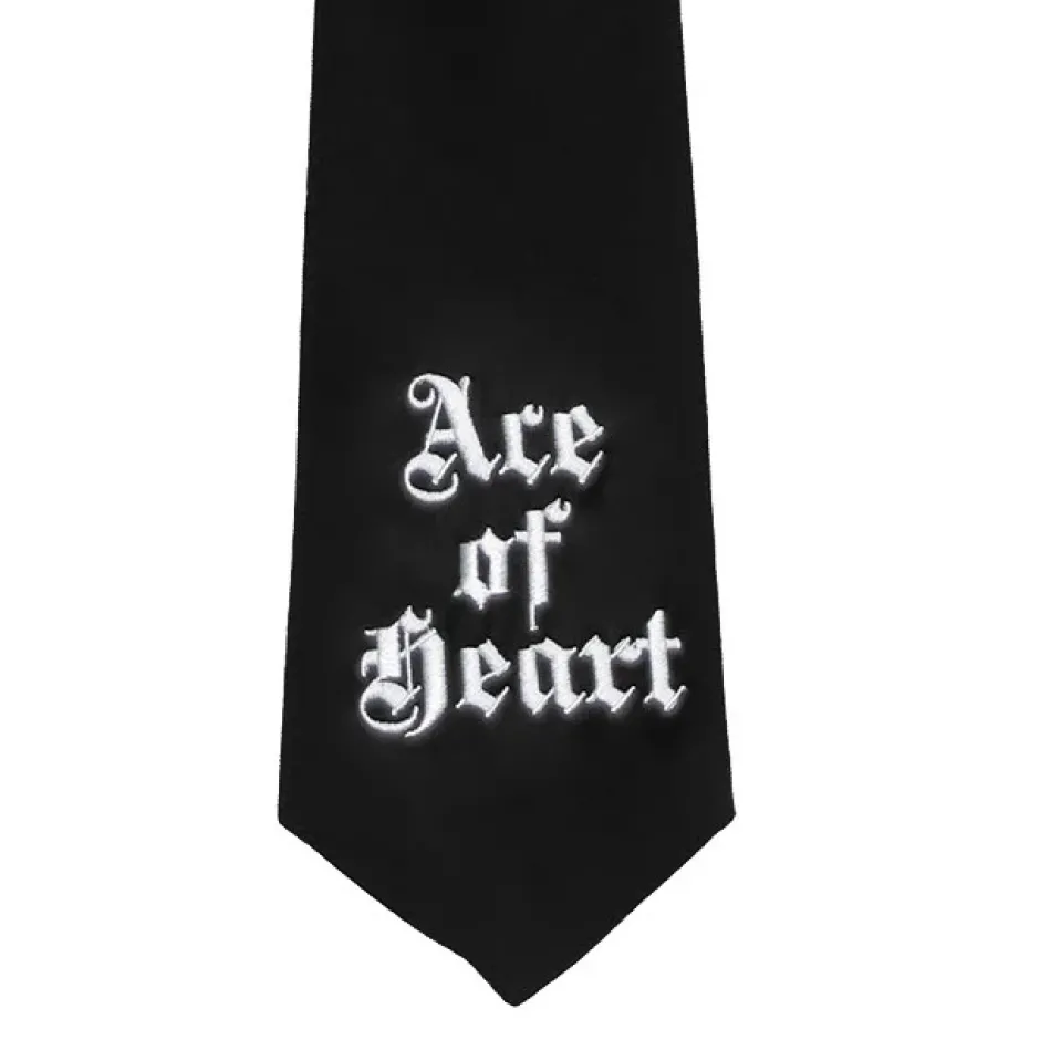 LISTEN FLAVOR Ace of Hearts 2-Way Shirt w/ Necktie Clearance