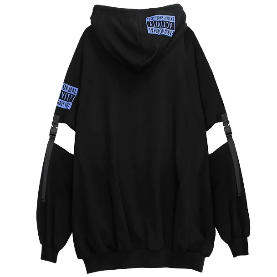 LISTEN FLAVOR Alien Separate Sleeve Belt Hoodie New
