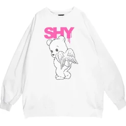 LISTEN FLAVOR Angel Bear Big Pullover Discount