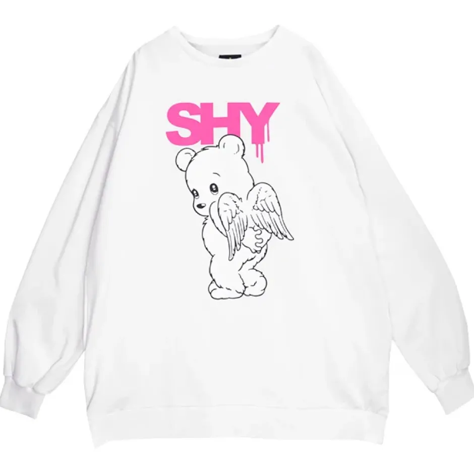 LISTEN FLAVOR Angel Bear Big Pullover Discount