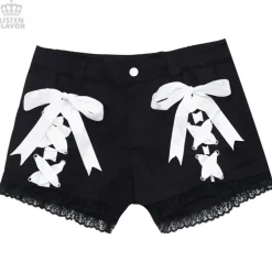 Bottoms>LISTEN FLAVOR Angelic Lace-up Ribbon Shorts