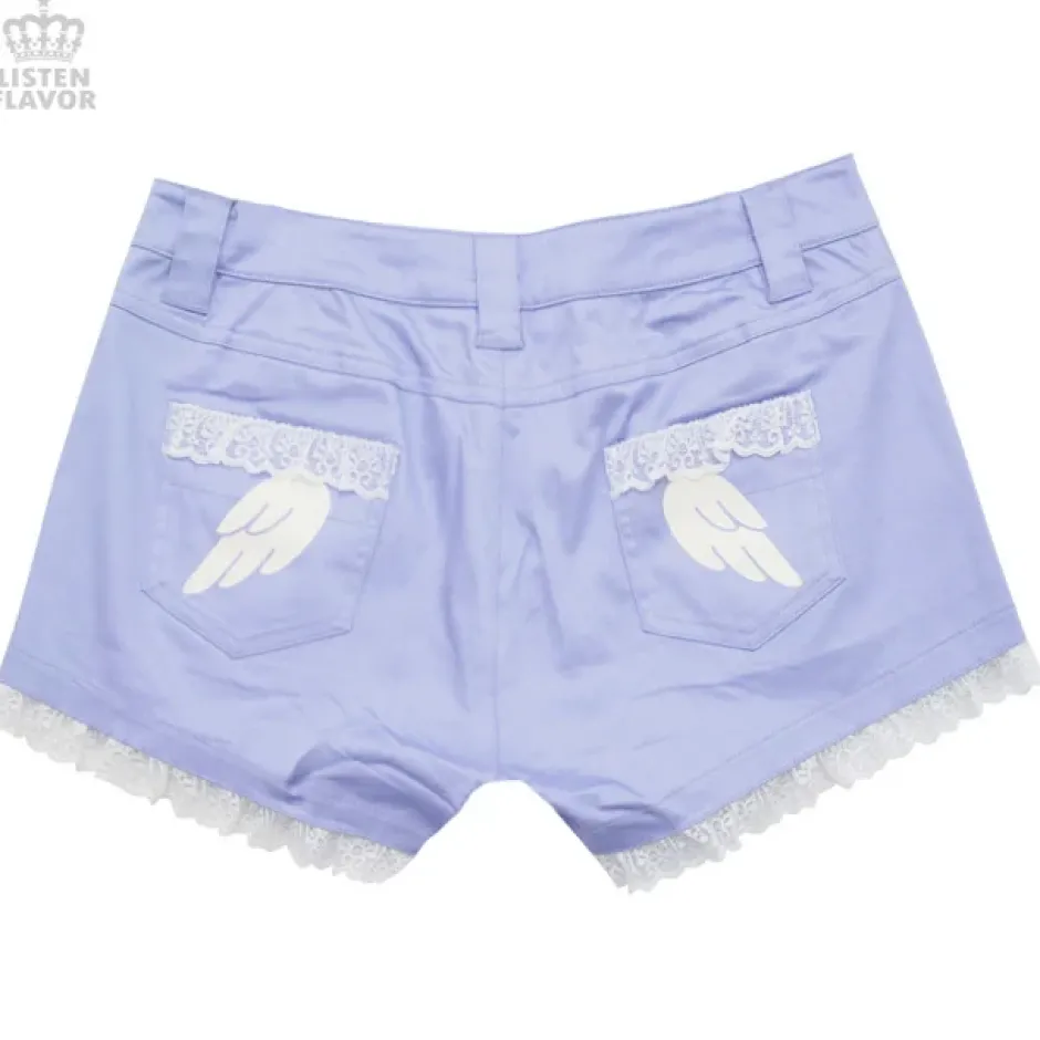 Bottoms>LISTEN FLAVOR Angelic Lace-up Ribbon Shorts