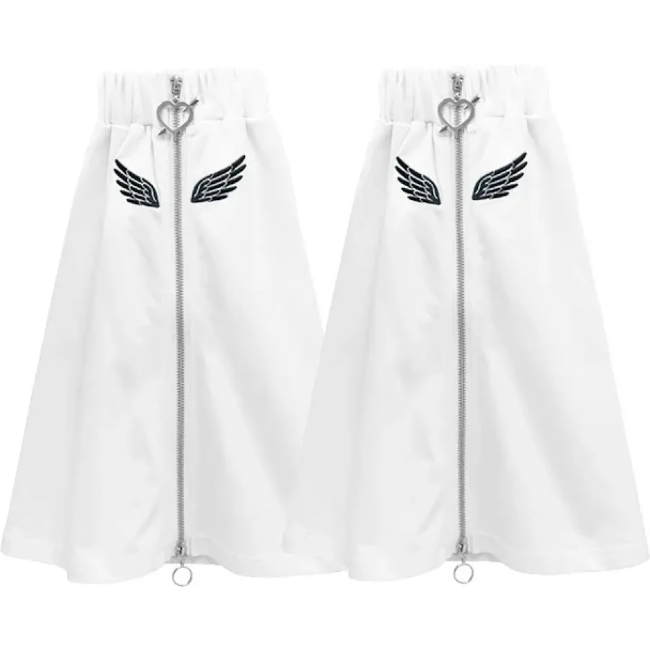 LISTEN FLAVOR Angel's Wing Heart Zip Leg Covers Discount