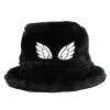 LISTEN FLAVOR Angel Wings Fur Bucket Hat Hot
