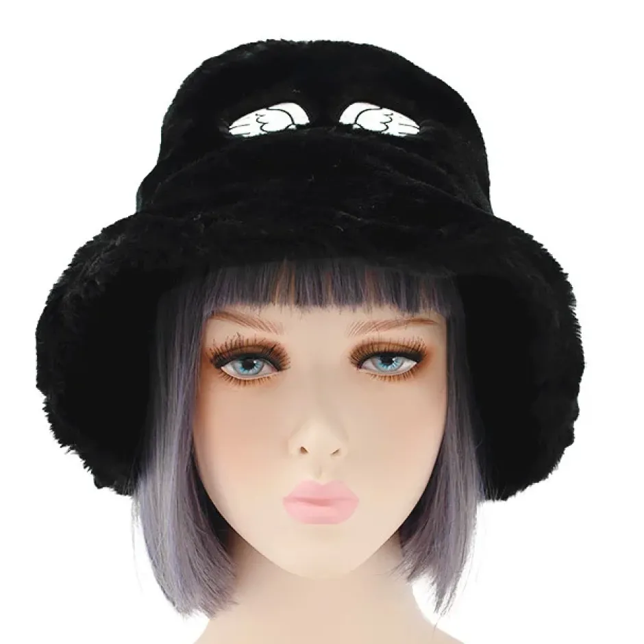 LISTEN FLAVOR Angel Wings Fur Bucket Hat Hot