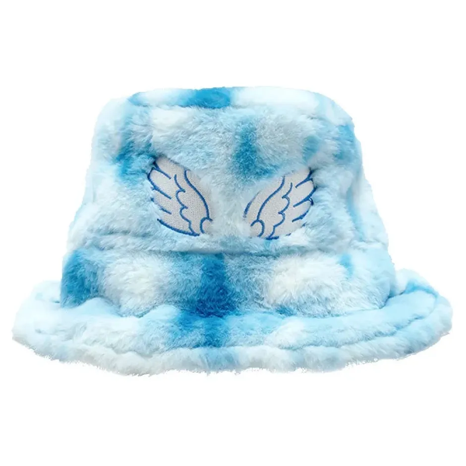 LISTEN FLAVOR Angel Wings Fur Bucket Hat Hot