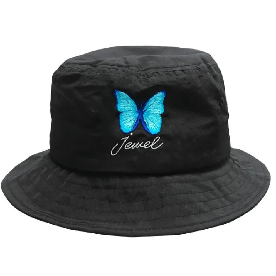 LISTEN FLAVOR 2021 Anniversary Collection Morpho Embroidered Black Bucket Hat Outlet