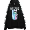 LISTEN FLAVOR Arcade Game Sleeve Line Hoodie Black