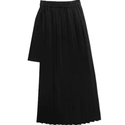 LISTEN FLAVOR Asymmetrical Pleated Skirt Hot