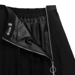 LISTEN FLAVOR Asymmetrical Pleated Skirt Hot