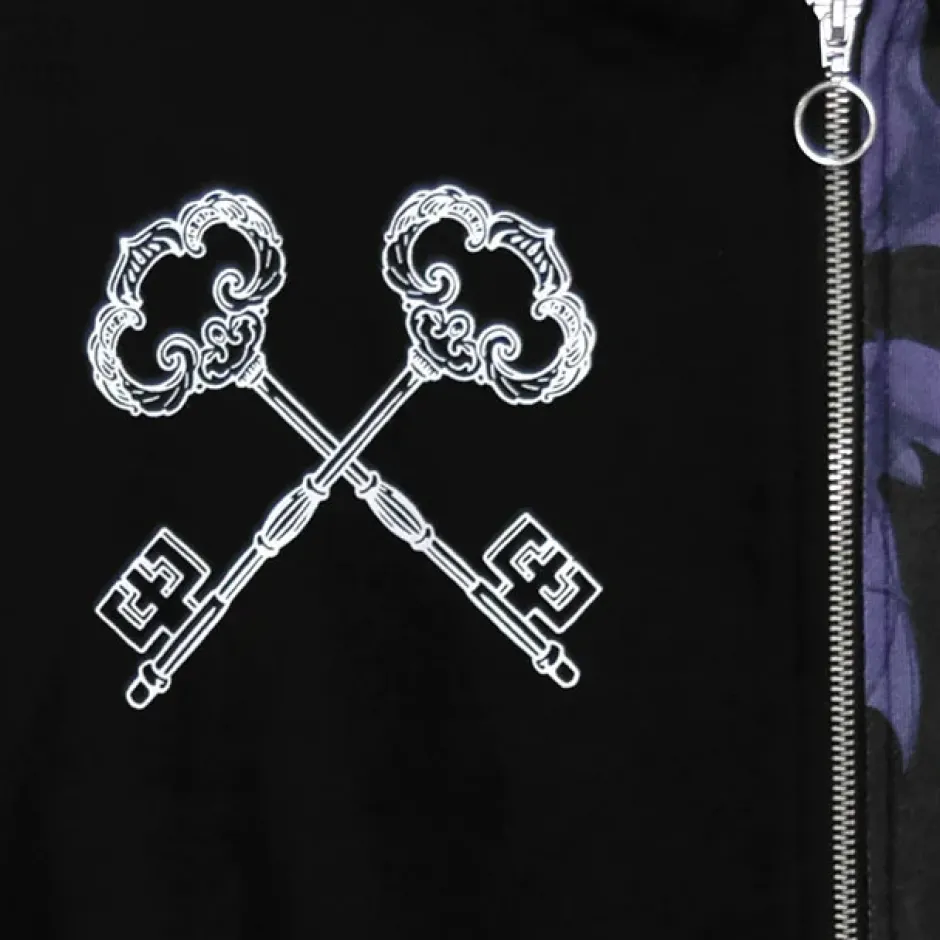 LISTEN FLAVOR Bat Double Zipper Hoodie Clearance