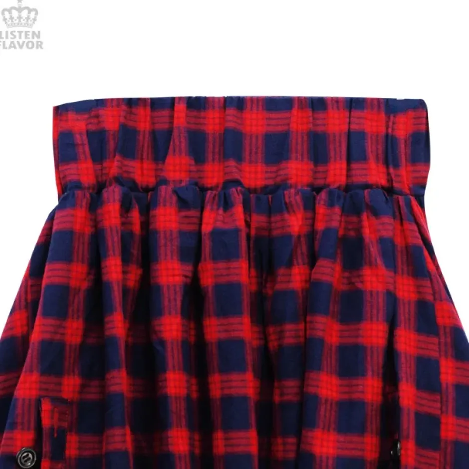 Bottoms>LISTEN FLAVOR Bat Hemline Maxi Skirt