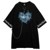 Tops>LISTEN FLAVOR Binding Kiss Hug Big Top with Chain