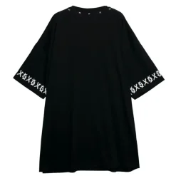 Tops>LISTEN FLAVOR Binding Kiss Hug Big Top with Chain