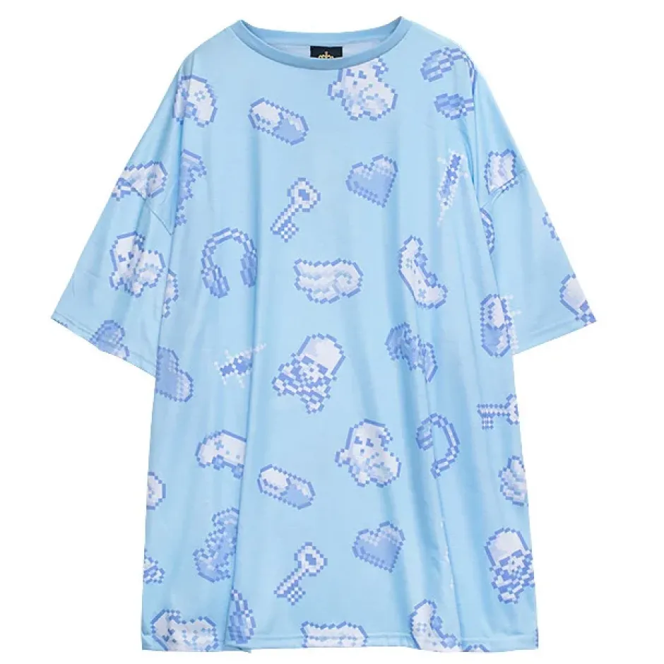 LISTEN FLAVOR 8bit Full Graphic Big T-Shirt Clearance