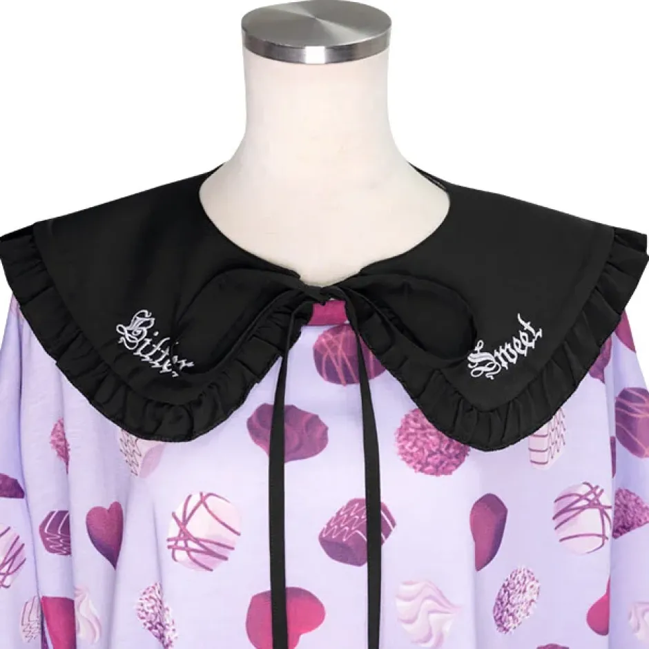 Other Accessories>LISTEN FLAVOR Bitter Sweet Ribbon Frill Collar