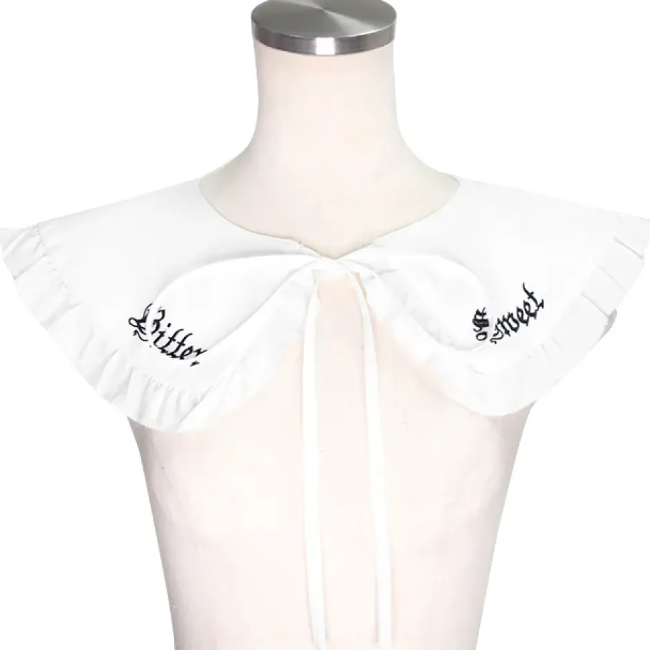 Other Accessories>LISTEN FLAVOR Bitter Sweet Ribbon Frill Collar