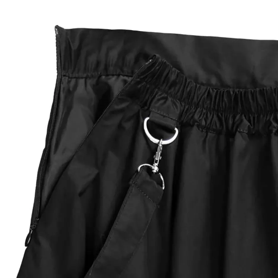 Bottoms>LISTEN FLAVOR Black Cargo Long Skirt