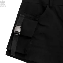 LISTEN FLAVOR Black Cargo Shorts Best