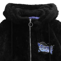 LISTEN FLAVOR Black Cat Ear Cat Paw Boa Blouson Outlet