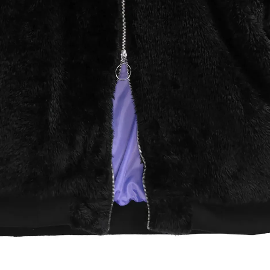 LISTEN FLAVOR Black Cat Ear Cat Paw Boa Blouson Outlet