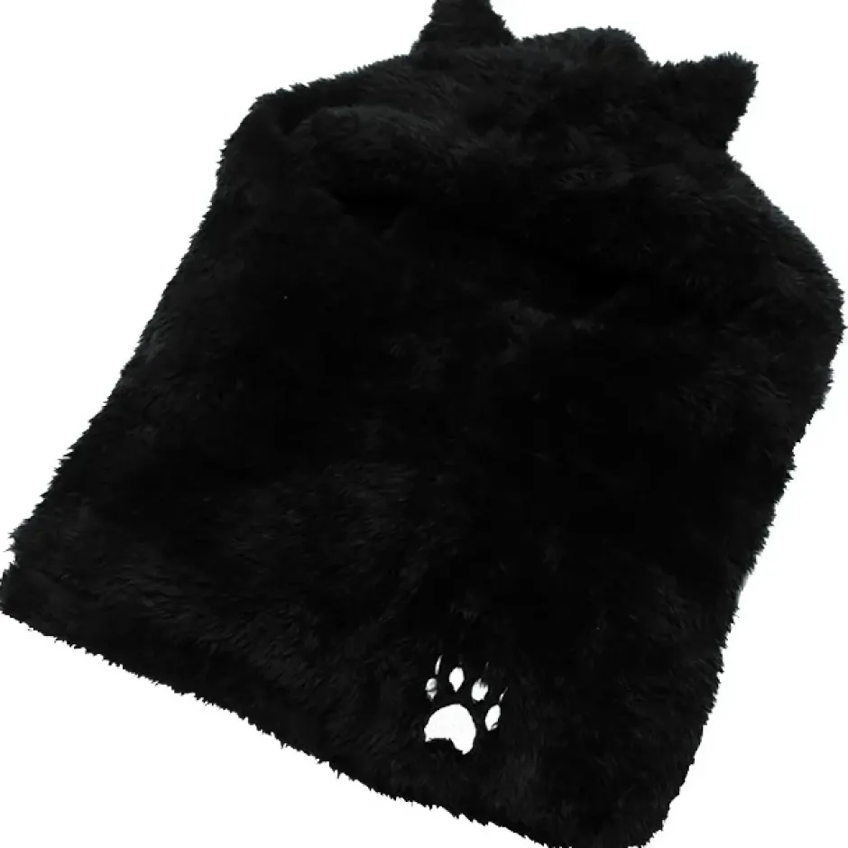 LISTEN FLAVOR Black Cat Ear Cat Paw Boa Neck Warmer Best