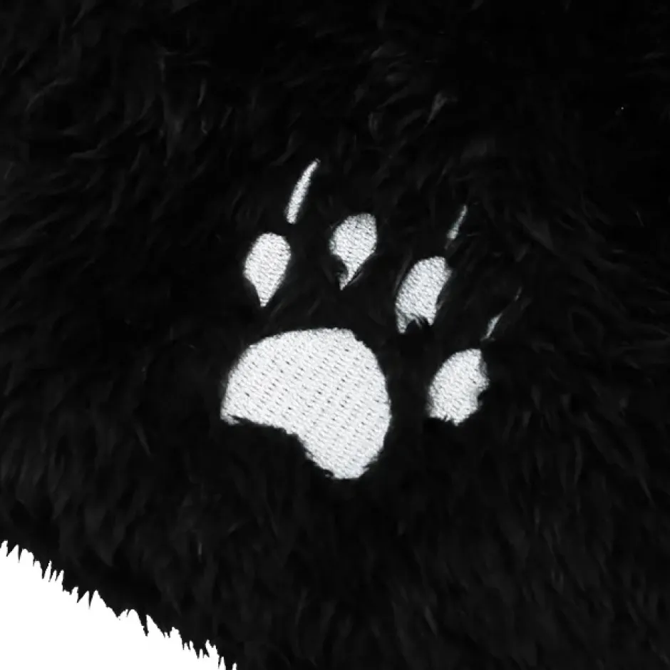 LISTEN FLAVOR Black Cat Ear Cat Paw Boa Neck Warmer Best