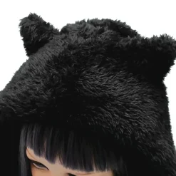 LISTEN FLAVOR Black Cat Ear Cat Paw Boa Neck Warmer Best