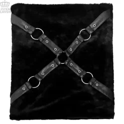 Other Accessories>LISTEN FLAVOR Black Cross Harness Fur Snood
