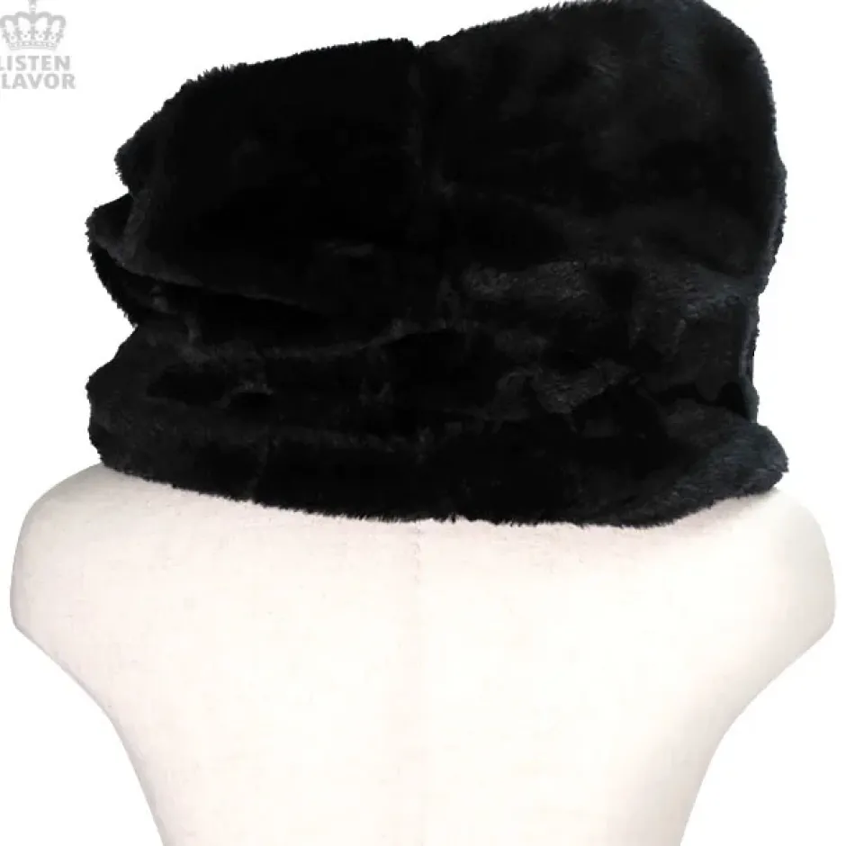 Other Accessories>LISTEN FLAVOR Black Cross Harness Fur Snood