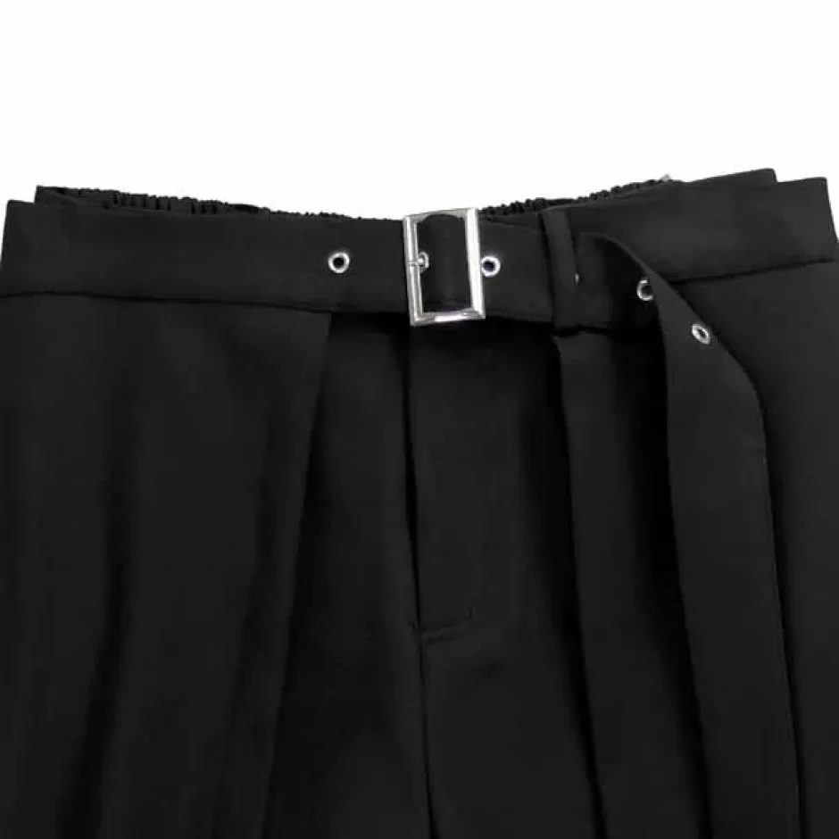 LISTEN FLAVOR Black Layered Eyelet Skirt w/ Shorts Discount