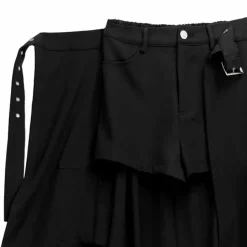 LISTEN FLAVOR Black Layered Eyelet Skirt w/ Shorts Discount
