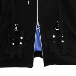 LISTEN FLAVOR Black Parachute Hood Blouson w/ Harness Belt Sale