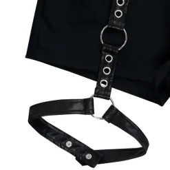 LISTEN FLAVOR Black Shorts w/ Harness Garter Belt Outlet