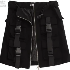 LISTEN FLAVOR Buckle Pocket Zip Skirt Clearance