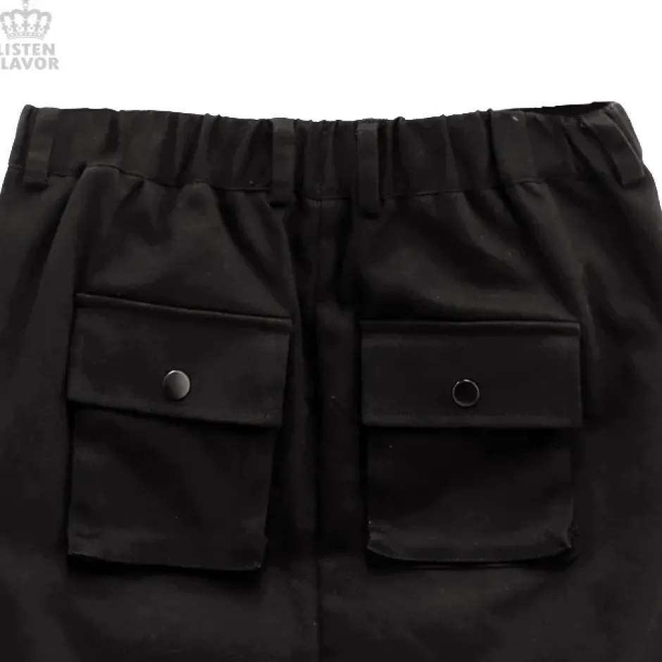 LISTEN FLAVOR Buckle Pocket Zip Skirt Clearance