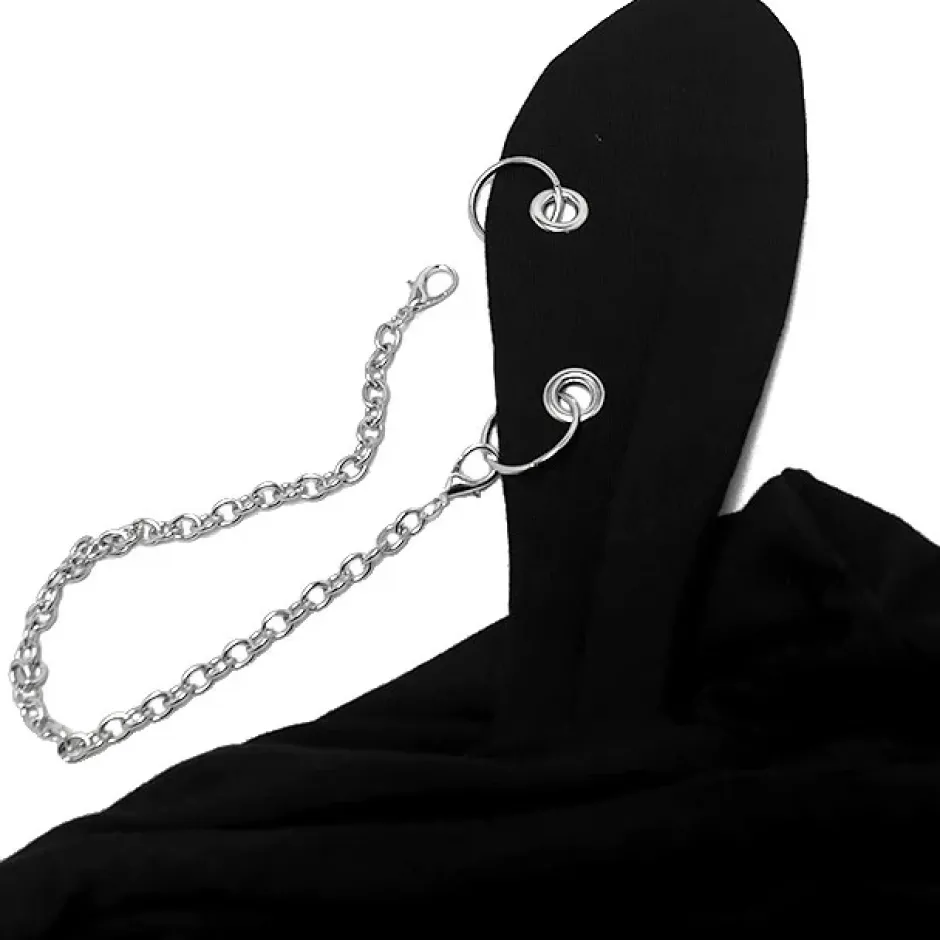 LISTEN FLAVOR Bunny Ear Ghost Hoodie New