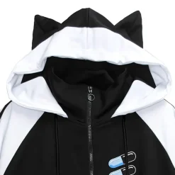 LISTEN FLAVOR Cat Ear Capsule Mesh Jersey Hoodie Sale