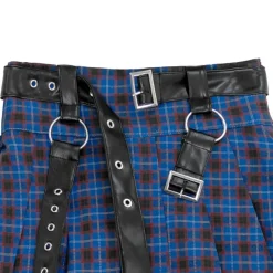 LISTEN FLAVOR Chain Belt Pleated Skirt Sale