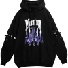 Jackets & Hoodies>LISTEN FLAVOR Chandelier Lace-Up Sleeve Hoodie