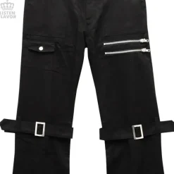 LISTEN FLAVOR Checkered Convertible Bondage Pants