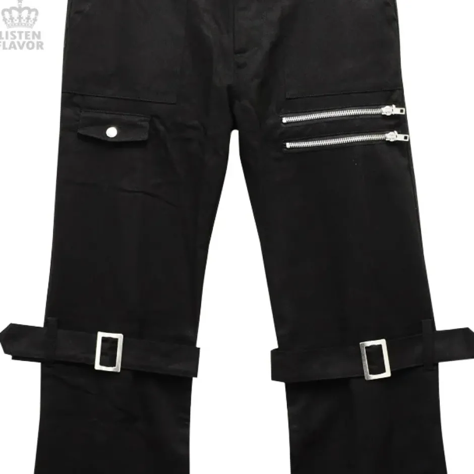 LISTEN FLAVOR Checkered Convertible Bondage Pants