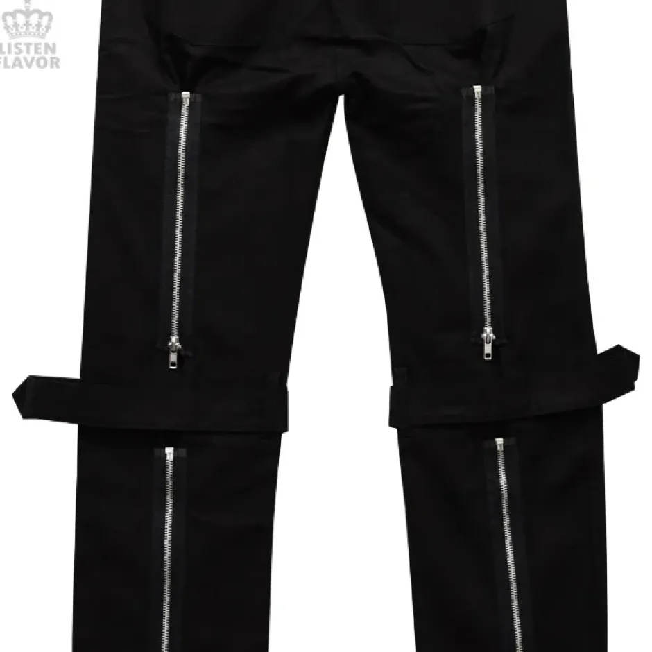 LISTEN FLAVOR Checkered Convertible Bondage Pants