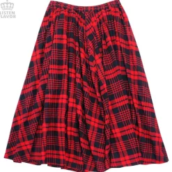 Bottoms>LISTEN FLAVOR Checkered Maxi Skirt