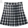 Bottoms>LISTEN FLAVOR Check Pleated Skirt