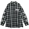 Tops>LISTEN FLAVOR Crazy Bear Checkered Shirt