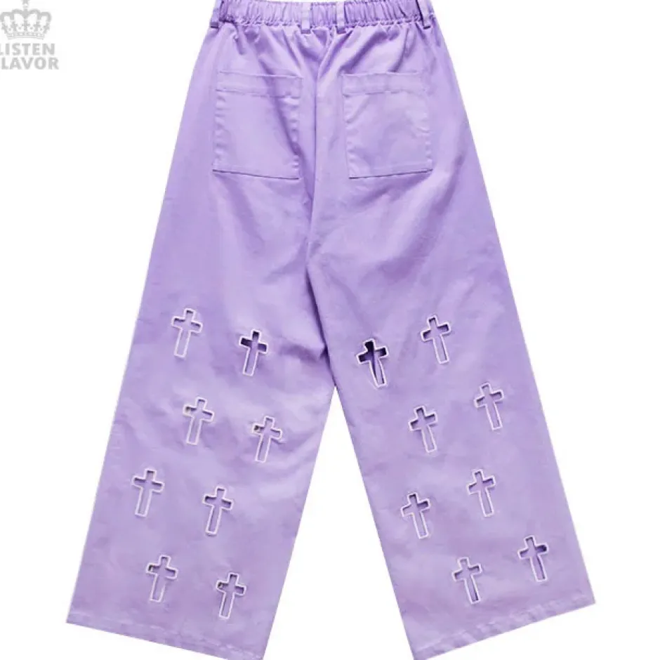 LISTEN FLAVOR Cross Wide Pants Online