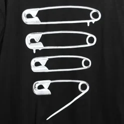LISTEN FLAVOR Dangerous Safety Pin Separate Sleeve Hoodie Clearance