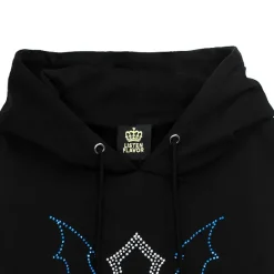 LISTEN FLAVOR Dark Cross Studded Hoodie Outlet